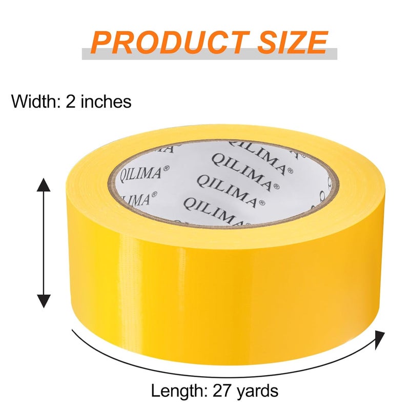 QILIMA Cloth Duct Tape, Waterproof Duct Cloth Fabric, Professional Grade Duct Tape for Photographers,Repairs, DIY, Crafts, Indoor Outdoor Use,2 Inch X 28 Yards, Yellow - Image 2